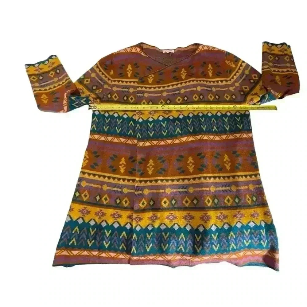 Andree by UNIT - Desert Bohemian Chic -  Open Cardigan - Aztec Knit Western Boho - Picture 8 of 8